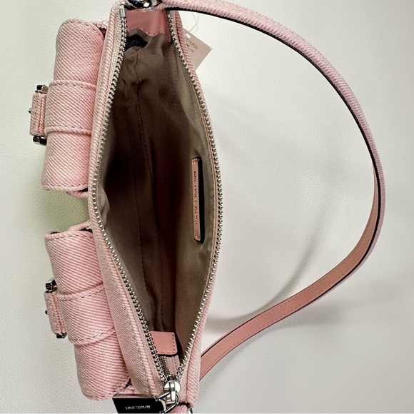 NEW Women’s Michael Kors Pink Denim Pochette Shoulder Bag - Picture 11 of 11
